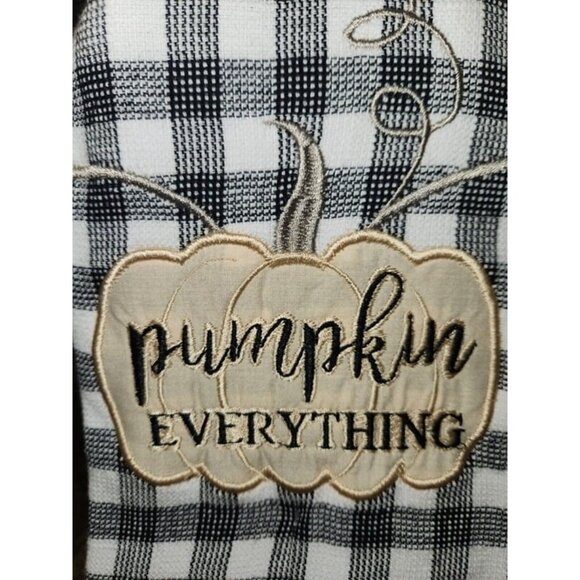Fall Pumpkin Everything Kitchen Towel Set NEW 100% Cotton Terry Check - Picture 2 of 3